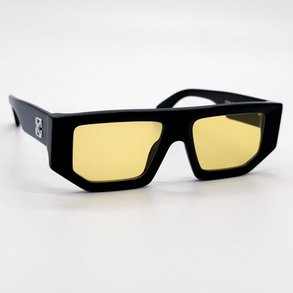 NEW OFF-WHITE OERI13F VANCOUVER 1018 SUNGLASSES UNISEX BLACK SQUARE - Picture 5 of 10